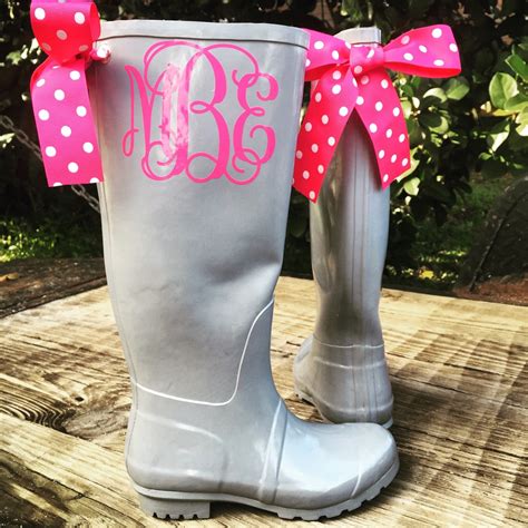 monogram rain boots